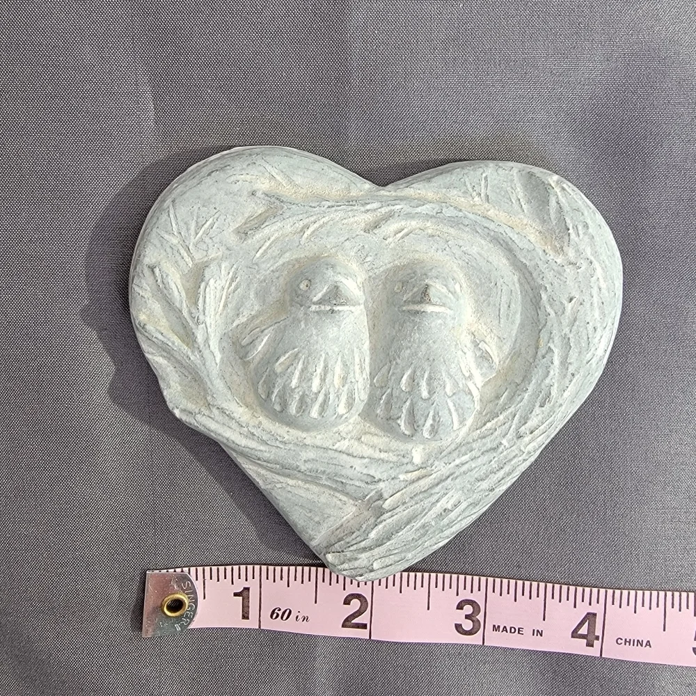Isabel Bloom Set Of 6 Vintage All Signed Concrete Decorative Hearts